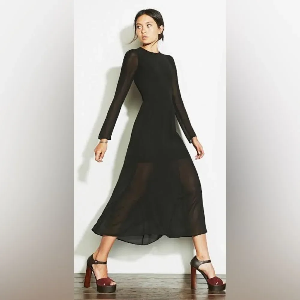 NWT Reformation Jupiter Midi Black Dress Size XS - Picture 5 of 10